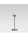 lampe à poser sans fil Ginger Marset Valente design laiton brossé / blanc