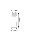 Dimension borne Rusty 40 cm Royal Botania Valente Design