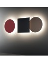Applique  / Plafonnier Puzzle Mega Round rouge et taupe + Mega Square noir Studio Italia Design Valente Design