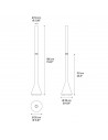Dimension lampadaire Croma Lodes-Studio Italia Design Valente Design