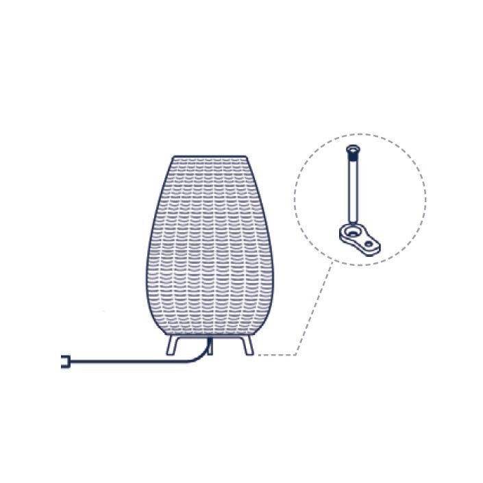 Encrage pour fixer au sol les lampe Amphora 01, Amphora 02 et Amphora 03