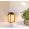 Lanterne solaire TECKA H25 cm Teck verre dépoli Les Jardins Valente Design