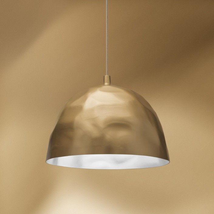 Suspension Bump transparent or-blanc Foscarini Valente Design
