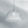 Suspension Bump transparent blanc givré Foscarini Valente Design