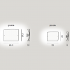 Dimension applique Folio grande et piccola Foscarini Valente Design