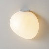 Applique Gregg Semi blanche Foscarini Valente Design vue de côté allumée