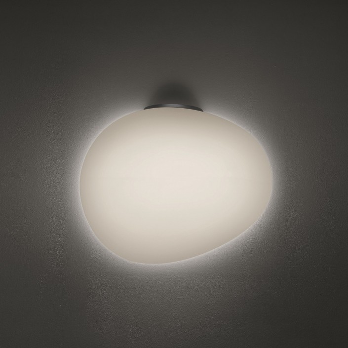 Applique Gregg Semi graphite Foscarini Valente Design de face