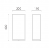 Dimension applique Messina 200 Astro Lighting Valente Design