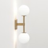 Applique Tacoma Twin laiton verre strié blanc  Astro Lighting Valente Design de profil