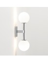 Applique Tacoma Twin chrome poli verre blanc opalin Astro Lighting Valente Design