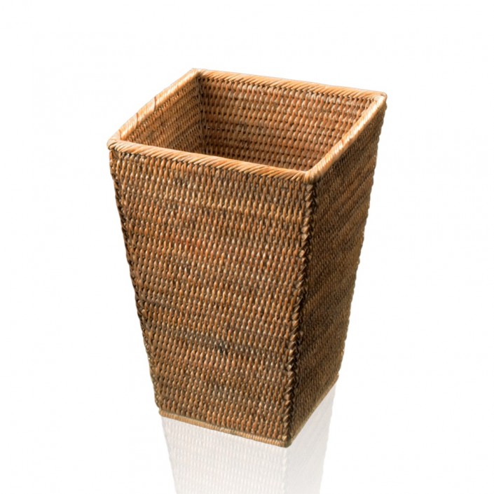 Corbeille à papier BASKET KK - Rotin foncé - Decor Walther - Valentedesign.com