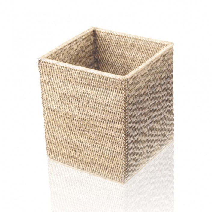 Corbeille à papier BASKET QK - Rotin clair - Decor Walther - Valentedesign.com