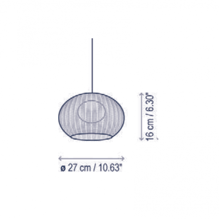 dimension sphère Suspension Garota Catenary S/27/4L Bover Valente Design