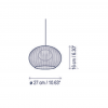 dimension sphère Suspension Garota Catenary S/27/4L Bover Valente Design