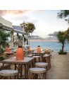 Nans portable M/41/R et Nans portable M/49/R rouge Bover Valente Design mise en scène sur terrase