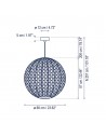 Dimension Plafonnier Nans sphere PF/60 Bover Valente Design