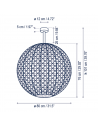 Dimension Plafonnier Nans sphere PF/80 Bover Valente Design