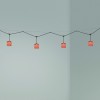 Suspension Nans Catenary rouge Bover Valente Design