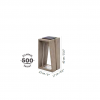 Dimension lanterne solaire SKAAL teck 40 cm Les Jardins Valente Design