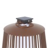 Lanterne solaire et rechargeable Mandaley Corten Les Jardins Valente Design détails