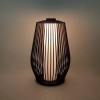 Lanterne solaire et rechargeable Mandaley Corten Les Jardins Valente Design éclairée