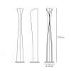 Dimension lampadaire Cadmo Artemide Valente Design