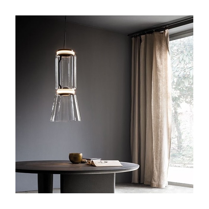 Suspension Noctambule 1 Low Cylinder & Cone Flos Valente Design mise en scène