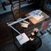 Lampe de table Kelvin Edge Base blanc Flos Valente Design vue du haut