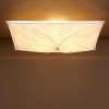 Pose au plafond. Applique-plafonnier LED Ariette FLOS - Luminaire carré en tissu blanc