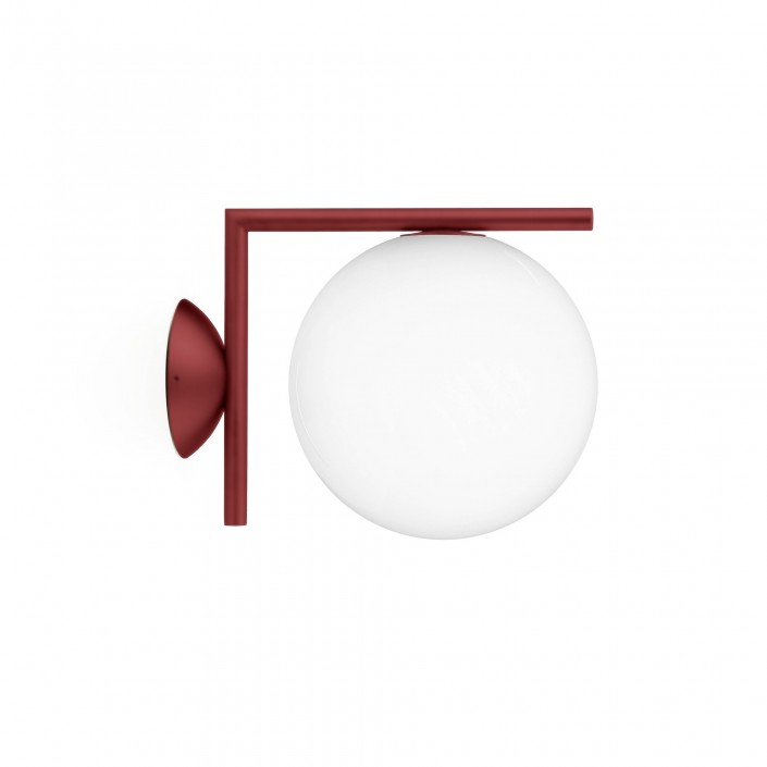 Applique IC Ceiling Wall 1 outdoor rouge burgundy Flos Valente Design