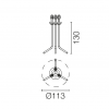 Dimension de la pièce d'ancrage pour borne Bellhop Bollard Flos Valente Design
