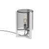 Lampe à poser Tristar Royal Botania Valente Design aluminium blanc verre fumé