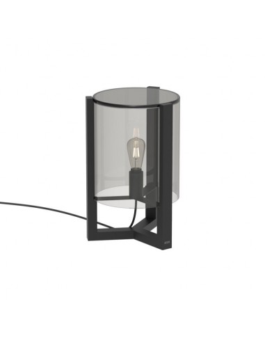 Lampe à poser Tristar Royal Botania Valente Design aluminium anthracite verre fumé