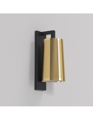 applique Lago 280 noir mat abat-jour laiton Astro Lighting Valente Design