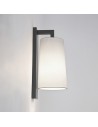 applique Lago 280 noir mat abat-jour tissu blanc Astro Lighting Valente Design
