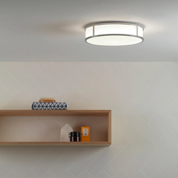 Plafonnier chrome Mashiko Round 230 astro lighting - Valente Design SDB
