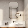 Miroir éclairant grossissant Nagoya noir mat Astro Lighting Valente Design dans salle de bain