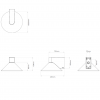 Dimension Applique Conic chrome poli Astro Lighting Valente Design