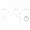 Dimension applique Millie Astro Lighting Valente Design