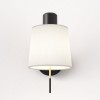 Applique Edward Wall noir mat abat-jour blanc brillant Astro Lighting Valente Design de face