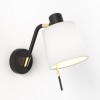 Applique Edward Wall noir mat abat-jour blanc brillant Astro Lighting Valente Design
