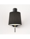 Applique Edward Wall noir mat abat-jour peint en noir Astro Lighting Valente Design de face