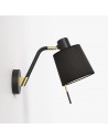 Applique Edward Wall noir mat abat-jour peint en noir Astro Lighting Valente Design de profil