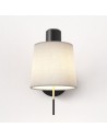 Applique Edward Wall noir mat abat-jour gris clair-putty Astro Lighting Valente Design de face