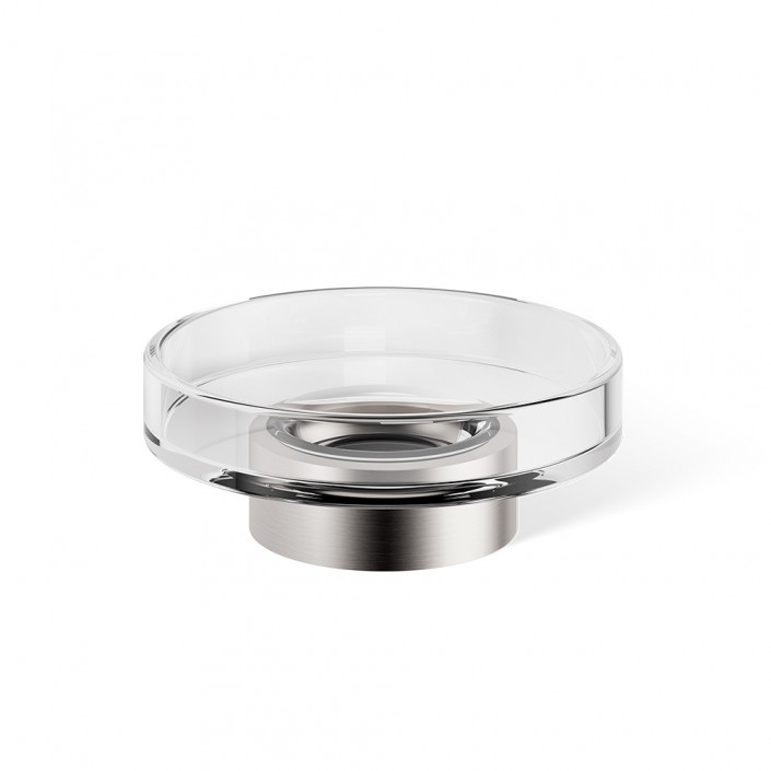 Porte-savon à poser - Century STS Kristall clair - acier inox mat - Decor Walther - Valentedesign.com