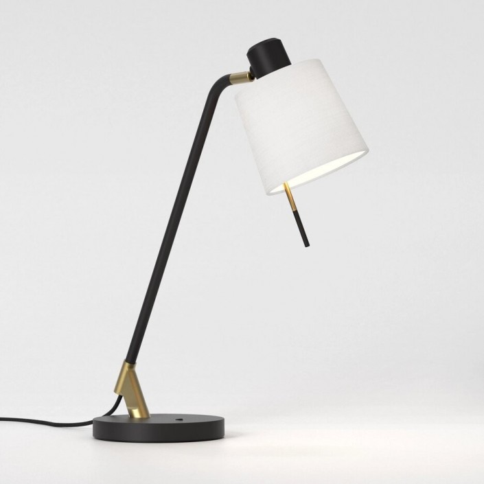 Lampe de bureau Edward Desk noir mat abat-jour blanc brillant Astro Lighting Valente Design