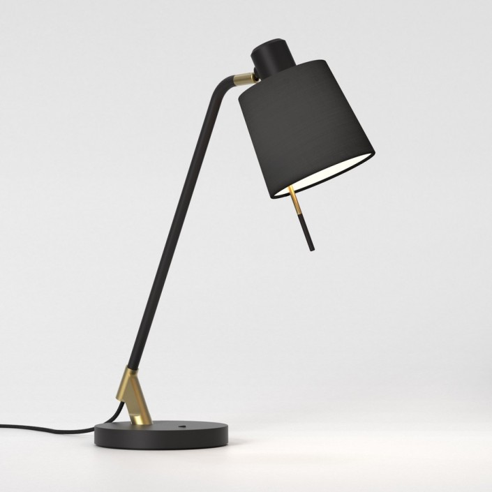 Lampe de bureau Edward Desk noir mat abat-jour peint en noir Astro Lighting Valente Design