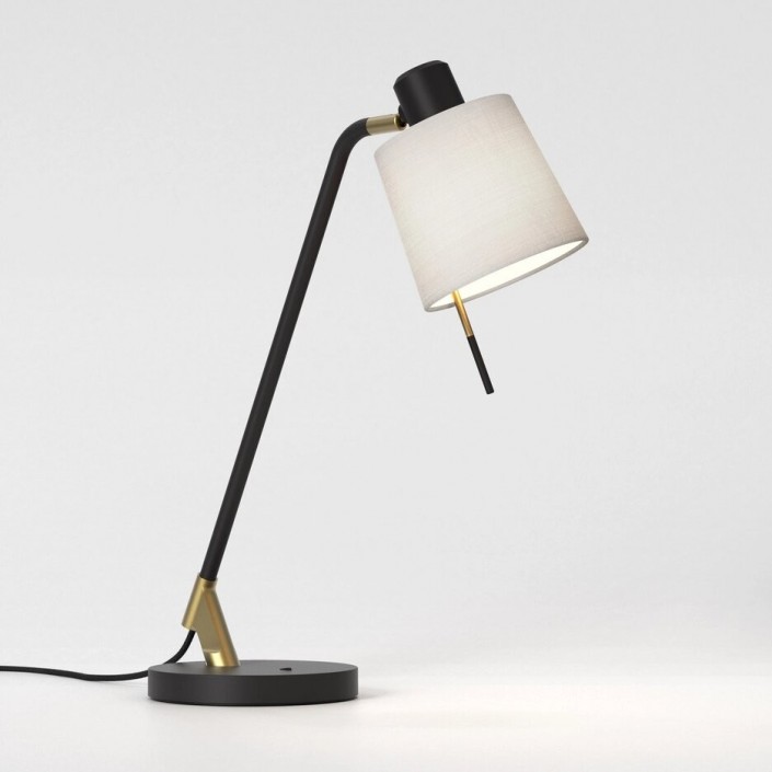 Lampe de bureau Edward Desk noir mat abat-jour gris clair-putty Astro Lighting Valente Design