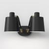Applique Edward Twin noir mat abat-jour noir mat Astro Lighting Valente Design de face