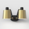 Applique Edward Twin noir mat abat-jour or mat Astro Lighting Valente